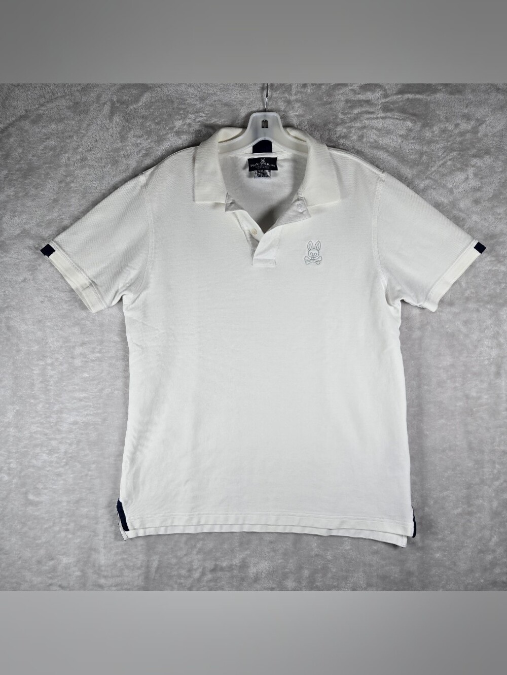 Psycho Bunny Sport Polo Shirt Mens Size 6 White Wicking Golf Short Sleeve